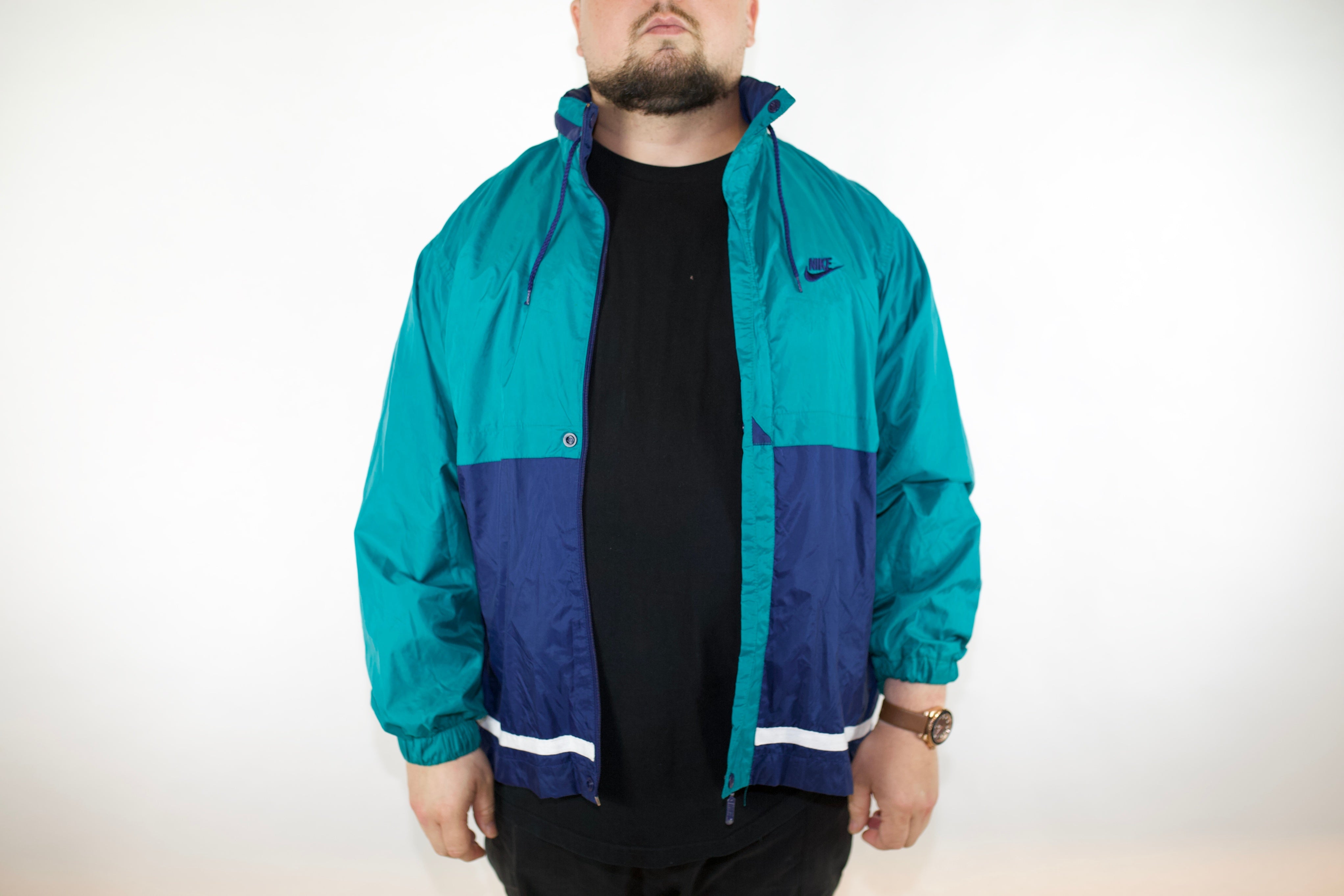 Teal and store purple nike jacket