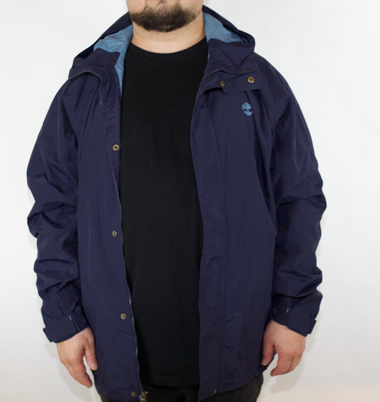 VINTAGE TIMBERLAND WEATHERGEAR WATERPROOF NAVY JACKET XL (Fits XL-XXL)