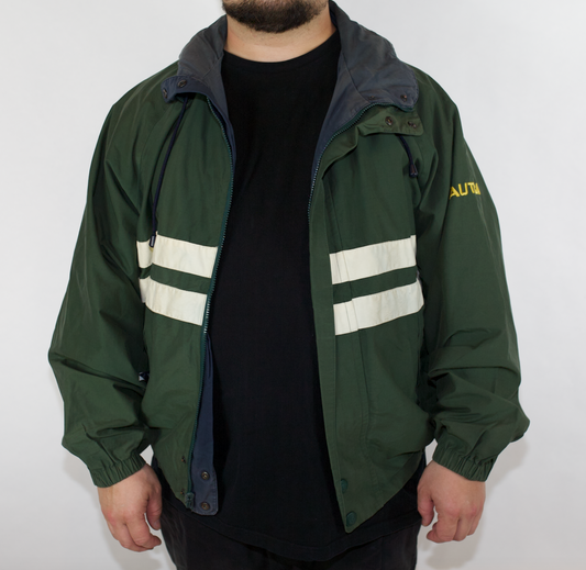 VINTAGE REVERSIBLE GREEN/NAVY NAUTICA SPRAY JACKET (XL)