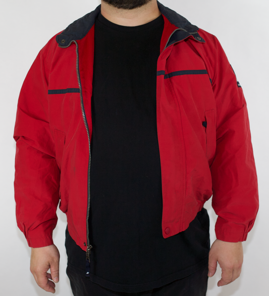 VINTAGE RED NAUTICA SPRAY JACKET (M)