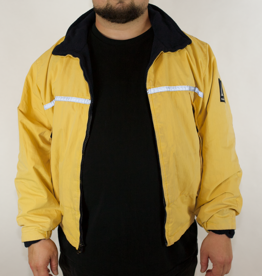 VINTAGE NAUTICA COMPETITION REVERSIBLE NAVY/YELLOW JACKET (LL)